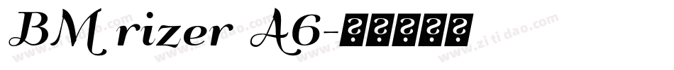BM rizer A6字体转换